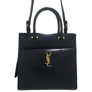 SAINT LAURENT PARIS Uptown 2way Handbag Black